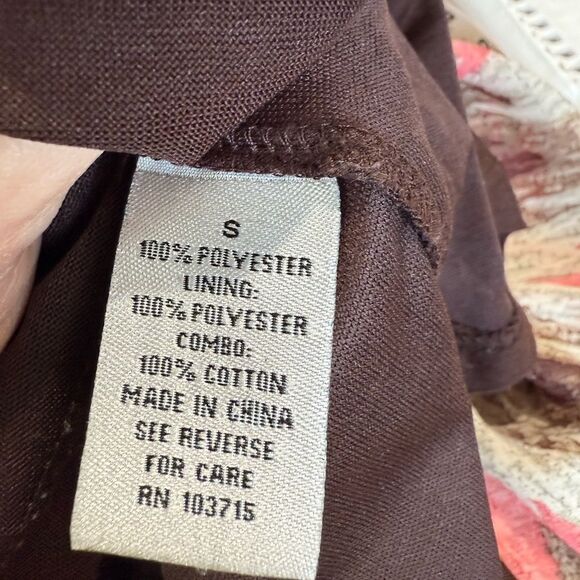 Signature by Larry Levine Small Brown Peach Sleeveless Blouse - Picture 8 of 13